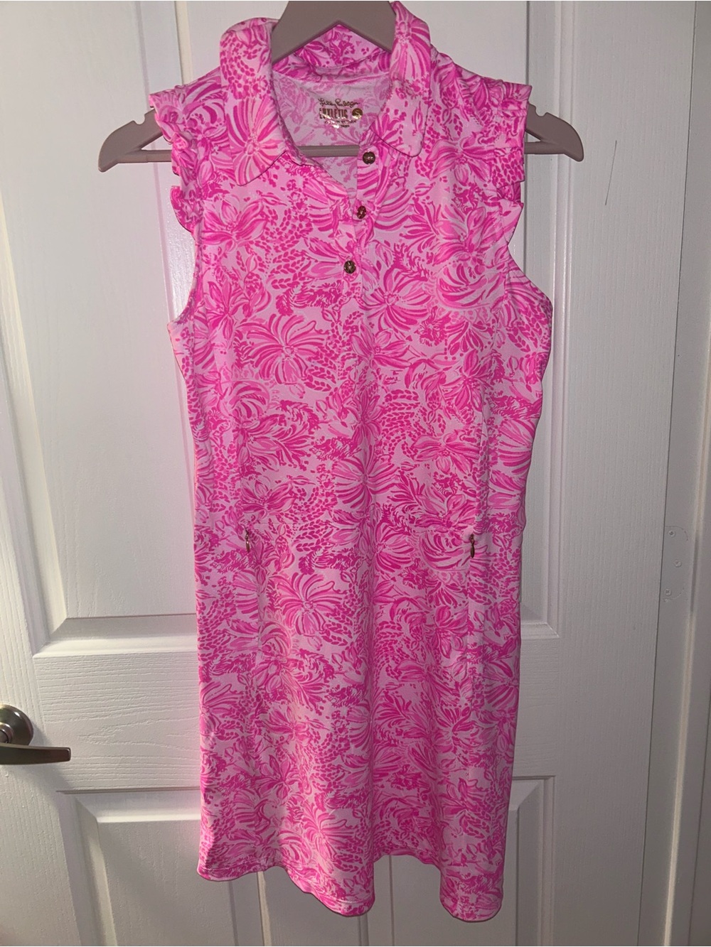 Lilly Pulitzer - Luxletic Silvia Dress In Pink Blossom Foxy Llama